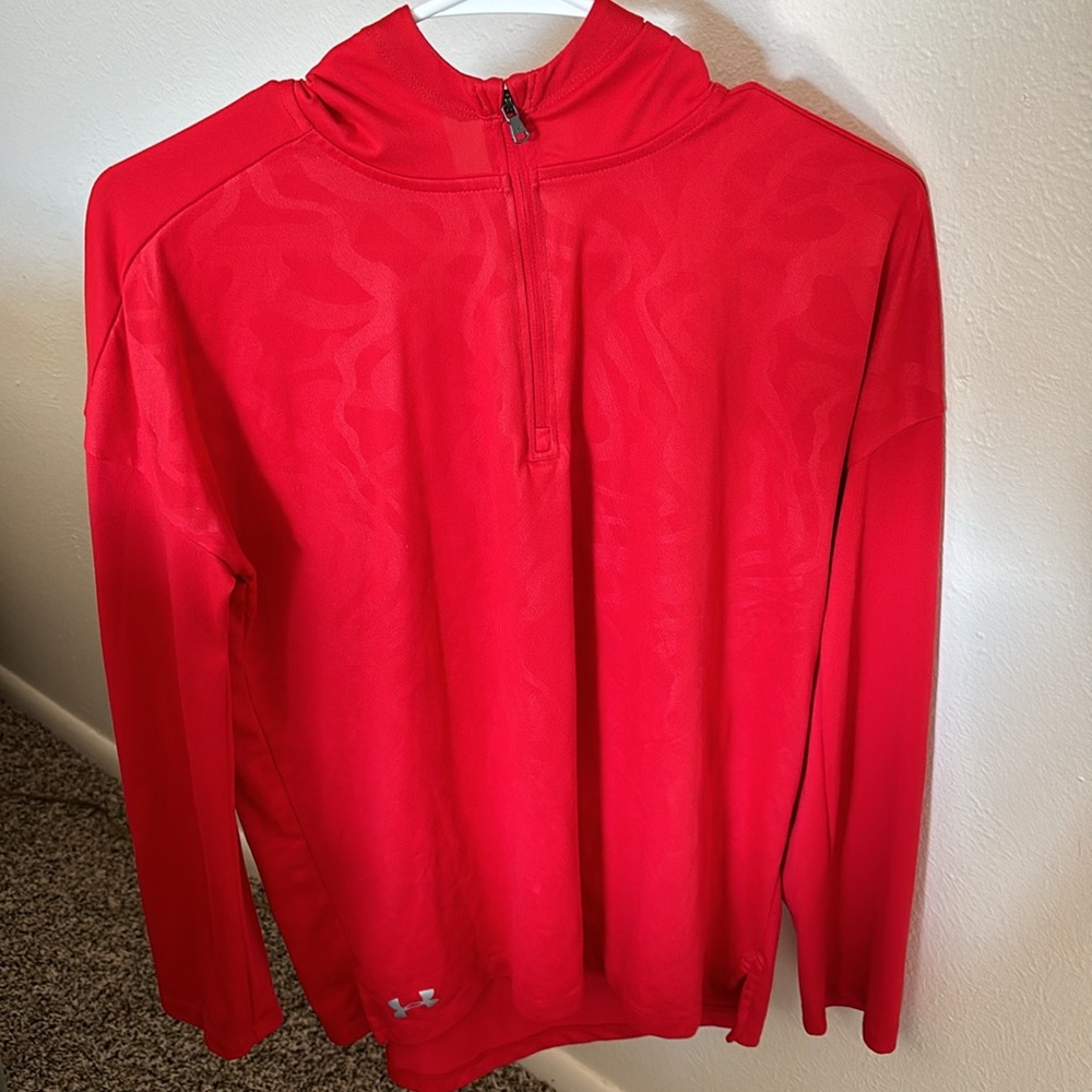 Hooded Underarmor Long Sleeve Quarter Zip